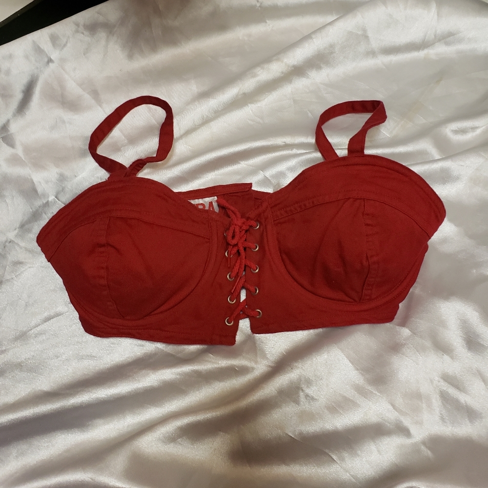 EXTRA- TIE UP BUSTIER/OS/NWOT